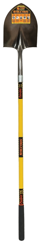 Structron 49730 Shovel, 9-1/2 in W Blade, 14 ga Gauge, Steel Blade, Fiberglass Handle, Long Handle, 48 in L Handle