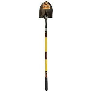 Structron S700 SpringFlex 49730 Shovel, 9-1/2 in W Blade, 14 ga Gauge, Steel Blade, Fiberglass Handle, Long Handle