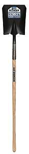 Seymour 49345 Shovel, Closed Back, Square Point, 58 in OAL, 9-1/2 in W Blade, 14 ga, Steel Blade, D-Shaped Handle