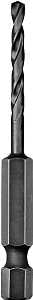 DEWALT DD5118 Impact Drill Bit, 9/32 in Dia, 3-1/2 in OAL, Spiral Flute, 1/4 in Dia Shank, Hex Shank
