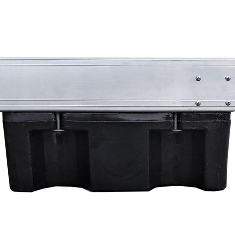 Multinautic 14107 Dock Float, 48 in L, 24 in W, 12 in H, Polyethylene, Black
