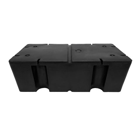 Multinautic 14121 Dock Float, 48 in L, 48 in W, 24 in H, Polyethylene, Black