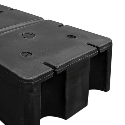 Multinautic 14122 Dock Float, 24 in L, 60 in W, 16 in H, Polyethylene, Black