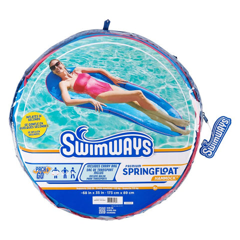 SwimWays 6069482 Inflatable Hammock Float, PVC/Vinyl, Blue