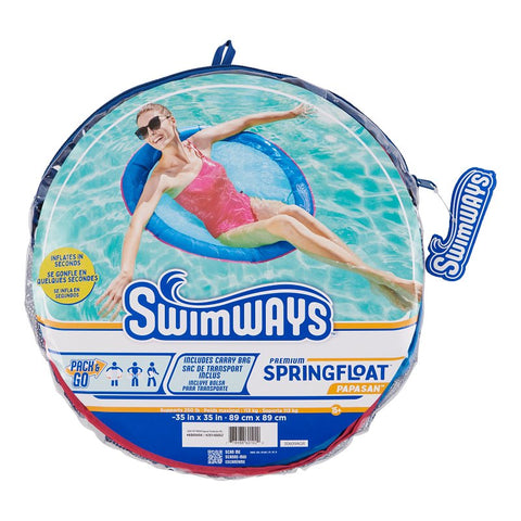 SwimWays 6069494 Inflatable Papasan Float, PVC/Vinyl, Blue