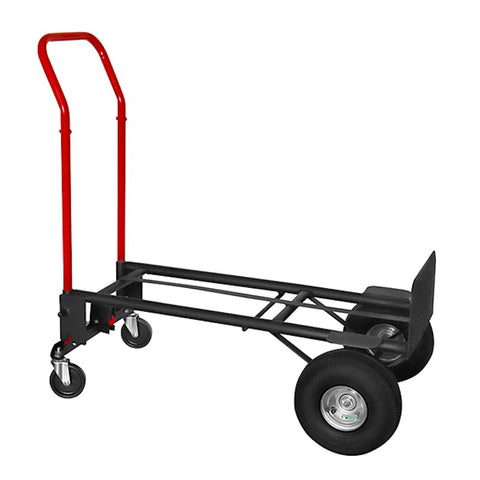 Milwaukee Hand Truck CHT2N1 Convertible Hand Truck, 800 lb, 8 in L Platform, 2-Wheel, Pneumatic Wheel, Steel