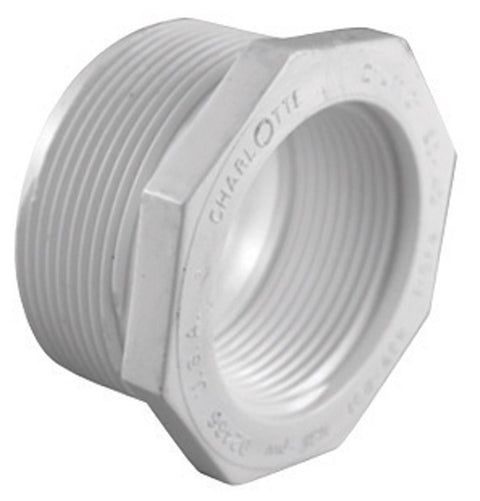 Charlotte Pipe Schedule 40 MPT To FPT 1/2 in. Dia. x 3/4 in. Dia. PVC Reducing Bushing