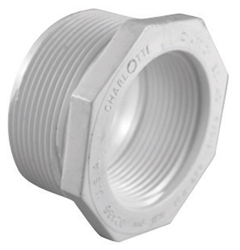 Charlotte Pipe 1-1/2 in. Dia. x 1-1/4 in. Dia. MPT To FPT Schedule 40 PVC Reducing Bushing
