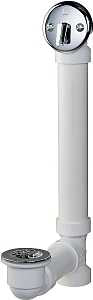 Keeney 640PVC Bath Drain Assembly, PVC, Polished Chrome, For: All Standard Size Tubs