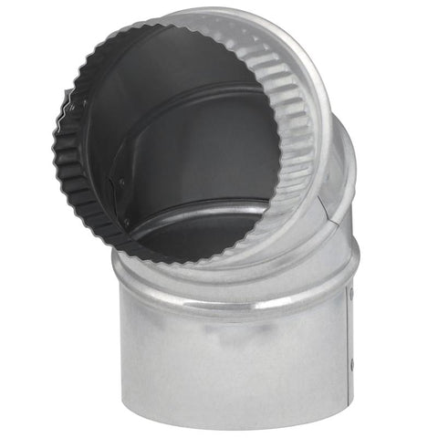 Imperial 4 in. D X 4 in. D Adjustable 90 deg Galvanized Steel Furnace Pipe Elbow, Pack of 8