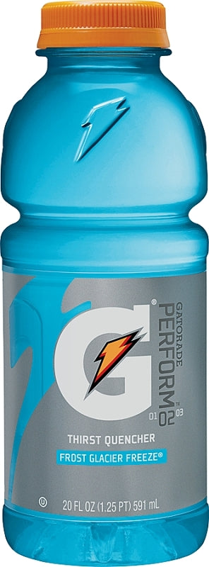 Gatorade 32486 Thirst Quencher Sports Drink, Liquid, Glacier Freeze Flavor, 20 oz Bottle, Pack of 24
