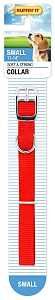 Ruffin'It 31414 Dog Collar, S, 14 in L, 5/8 in W, Nylon, Black/Blue/Red