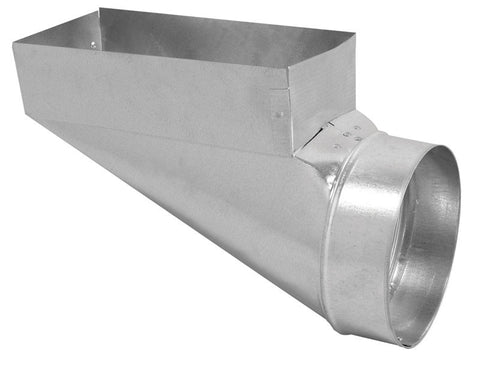 Imperial 12 in. H X 6 in. W Silver Galvanized Steel Straight Center End Boot, Pack of 6