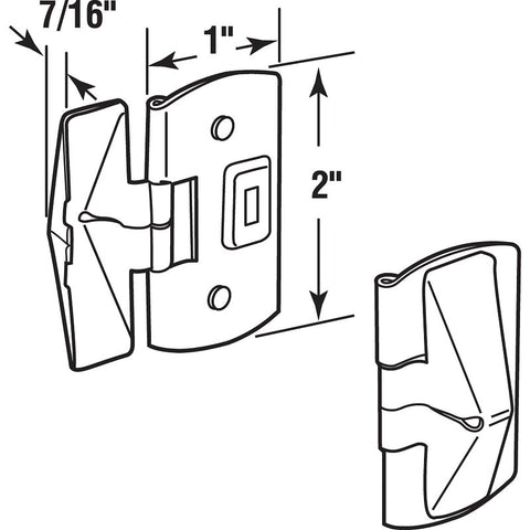 Prime-Line U 9938 Window Flip Lock, 2 in L x 1 in W Backplate, Steel, Brass