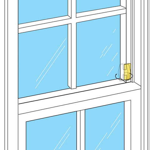 Prime-Line U 9938 Window Flip Lock, 2 in L x 1 in W Backplate, Steel, Brass