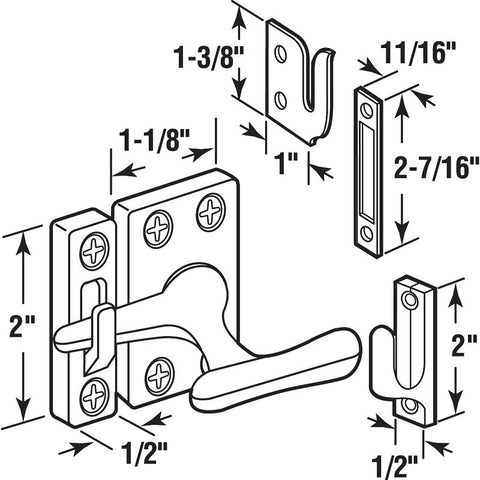 Defender Security U 9936 Casement Sash Lock, Steel