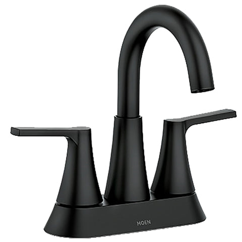 Moen Mikah, 84311 Series 84311BL Bathroom Faucet, 1.2 gpm, 2-Faucet Handle, 3-Faucet Hole, Metal, Matte Black