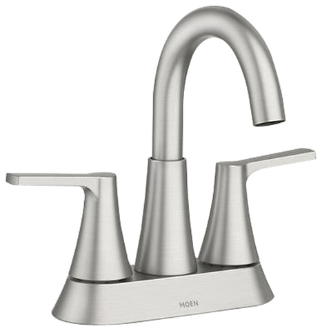 Moen Mikah, 84311 Series 84311SRN Bathroom Faucet, 1.2 gpm, 2-Faucet Handle, 3-Faucet Hole, Metal, Brushed Nickel