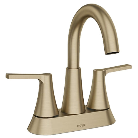 Moen Mikah, 84311 Series 84311BZG Bathroom Faucet, 1.2 gpm, 2-Faucet Handle, 3-Faucet Hole, Metal, Bronzed Gold