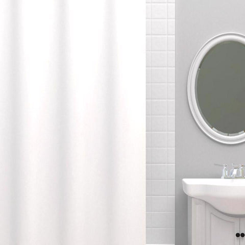 Zenna Home 72 in. H X 70 in. W White Solid Shower Curtain Liner PEVA
