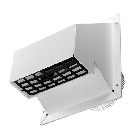 Imperial VT0756 R2 Style Wall Exhaust/Intake Cap, 4 in Duct, Steel, White, Galvanized/Painted