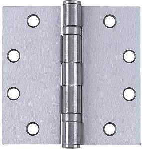 Tell Manufacturing H4545 Series HG100316 Square Corner Hinge, 4-1/2 in H Frame Leaf, 0.134 in Thick Frame Leaf, Satin