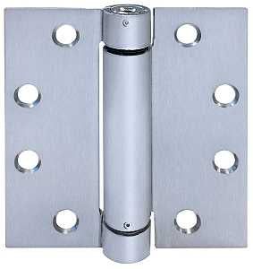 Tell Manufacturing HG100318 Spring Hinge, Stainless Steel, Satin, Fixed Pin, Wall Mounting