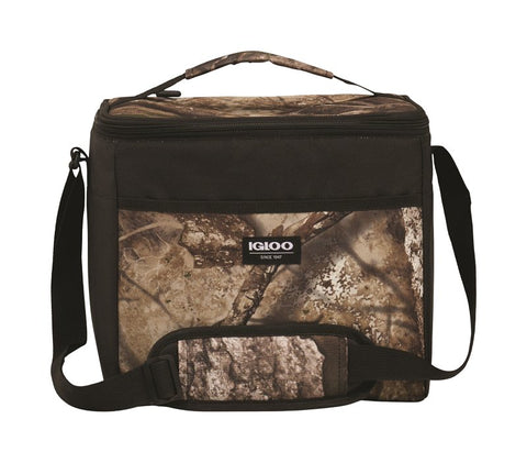 Igloo Realtree Series 64351 Cooler Bag, 9.64 in L, 9.64 in W, 12 oz, 18 Cans Capacity, Fabric, Camouflage