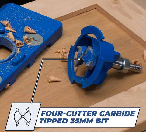 Kreg KHI-HINGE Concealed Hinge Jig, Nylon, For: 35 mm Cup-Style Concealed Hinges