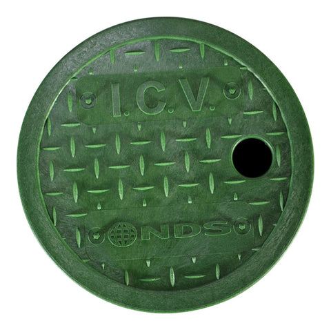 NDS IVC 6.125 in. W X 1.6 in. H Round Valve Box Cover Green