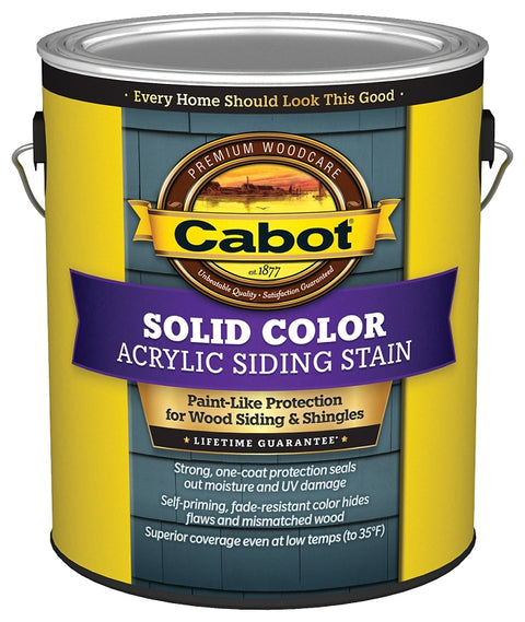Cabot 800 Series 140.0000808.007 Solid Color Siding Stain, Natural Flat, Liquid, 1 gal, Can, Pack of 4
