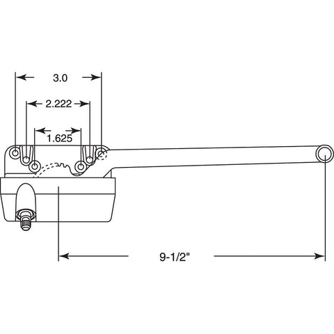 Prime-Line TH 23025 Window Operator, Right, Zinc, Powder-Coated