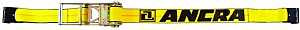 Ancra 500 Series 48987-20 Strap, 3 in W, 27 ft L, Polyester, Yellow, 5400 lb Working Load, Hook End