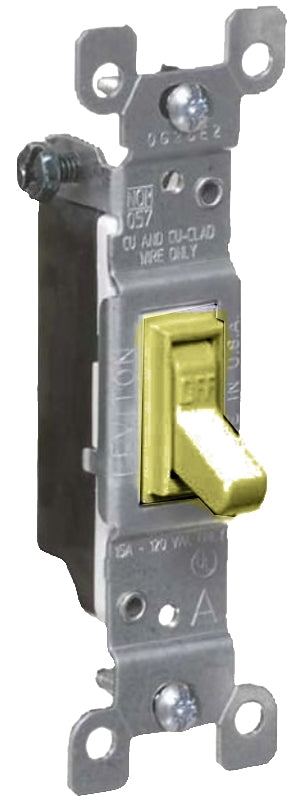 Leviton M25-01451-2IM Series Switch, Ivory, 15 A, 120 V, Push-In Terminal, 4.2 in L x 1.31 in W Dimension