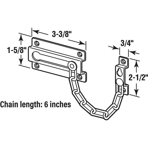Defender Security U-9852 Chain Door Guard, Steel, Painted
