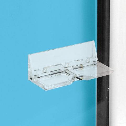 Prime-Line U 9842 Door Lock, Plastic, 3/16, 1/8, 1/4 in Thick Door