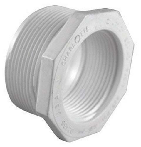 Charlotte Pipe 2 in. Dia. x 1 in. Dia. MPT To FPT Schedule 40 PVC Reducing Bushing