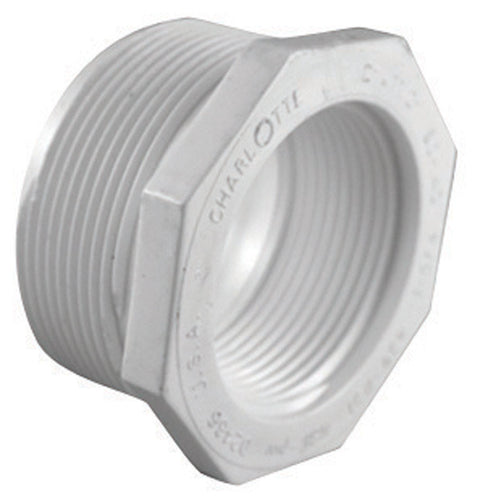 Charlotte Pipe Schedule 40 MPT To FPT 1-1/2 in. Dia. x 2 in. Dia. PVC Reducing Bushing