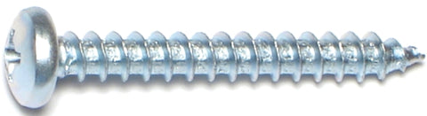 Midwest Fastener 03252 Screw, #10 Thread, Coarse Thread, Pan Head, Phillips Drive, Self-Tapping, Sharp Point, Steel, 100/PK