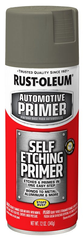 Rust-Oleum Self-Etching Primer, Flat Gray. 12oz Spray.