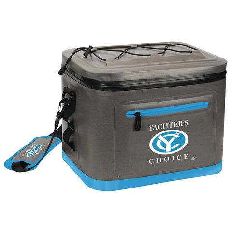 Yachter's Choice 50052 Soft Cooler 24 Can Capacity / Shoulder Strap, Grey/Blue