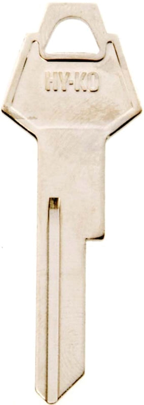 Hy-Ko 11010Y152 Key Blank, Brass, Nickel, For: Chrysler Vehicle Locks, Pack of 10