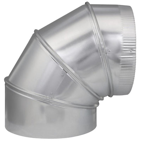 Imperial 9 in. D X 9 in. D Adjustable 90 deg Galvanized Steel Furnace Pipe Elbow, Pack of 8