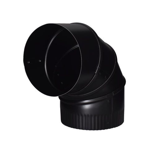 Imperial 5 in. D X 5 in. D Adjustable 90 deg Galvanized Steel Stove Pipe Elbow, Pack of 4