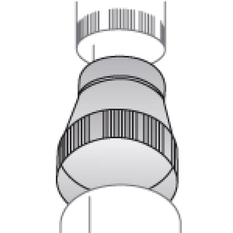 Imperial 5 in. D X 6 in. D Galvanized Steel Stove Pipe Increaser
