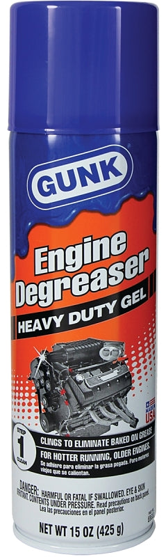 Gunk EBGEL Engine Degreaser, 15 oz, Dark Gray, Liquid, Petroleum