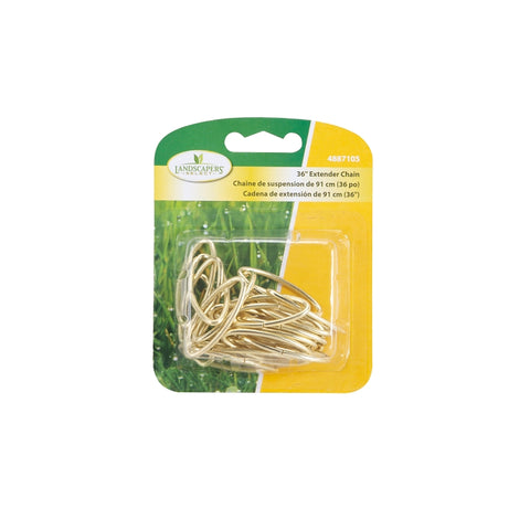 Landscapers Select GB0013L Plant Extender Chain, 36 in L, Steel, Brass, Ceiling Mount Mounting