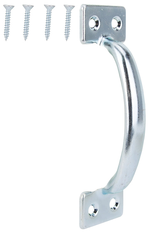 ProSource 20912ZCB-PS Door Pull, 1-3/4 in W, 6-1/2 in D, 1-1/2 in H, Steel, Zinc Plated