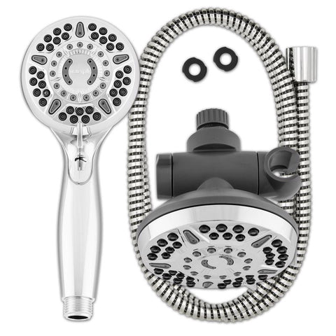 Waterpik PowerPulse Massge Chrome 6 settings Showerhead Combo 1.8 gpm