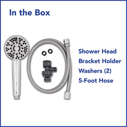 Waterpik PowerPulse Chrome Six settings Handheld Showerhead 1.8 gpm
